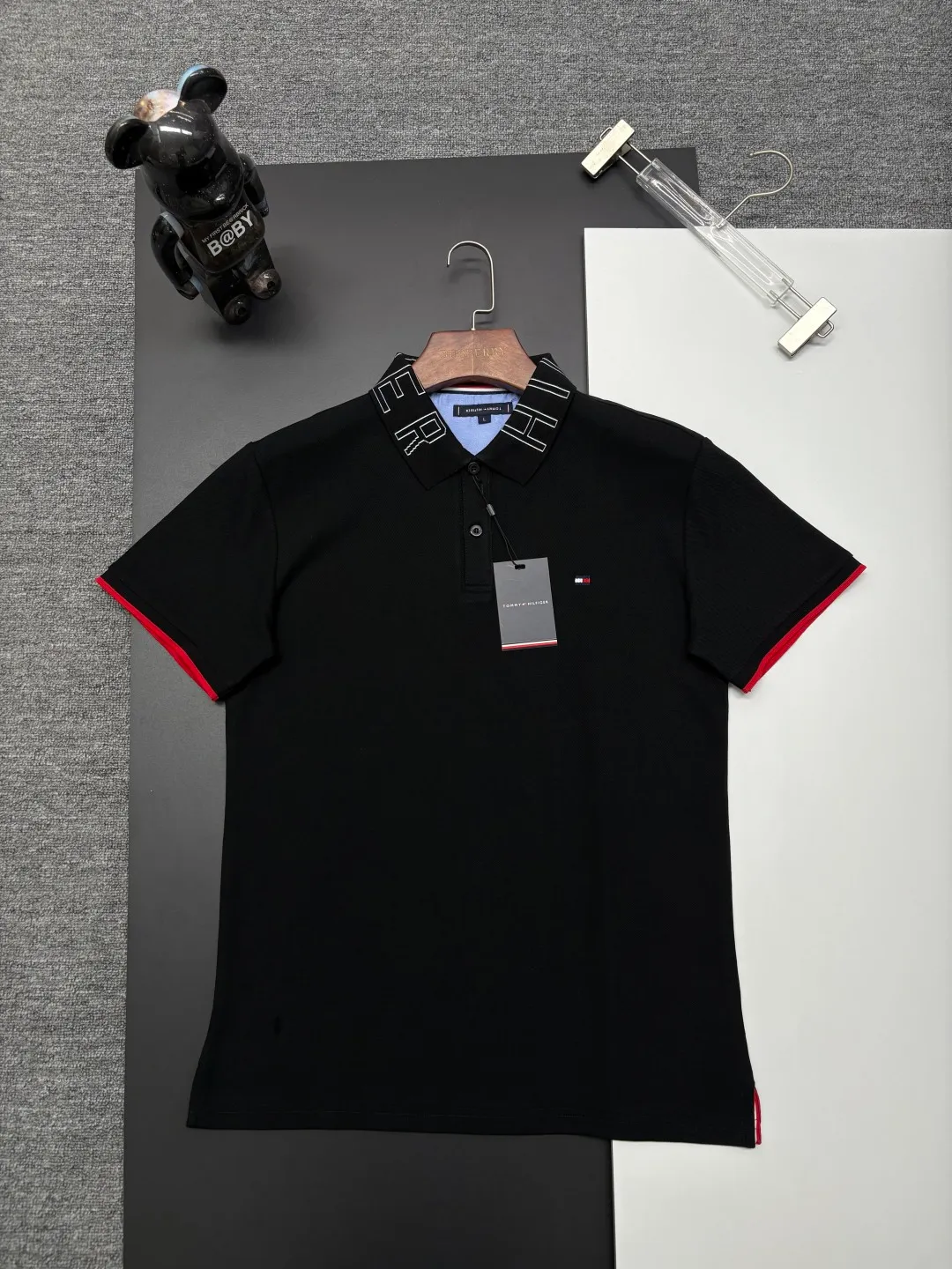 TOMMY New Arrival Polo Same Style 210 ， Factory New Arrival Versatile : Black White Royal Blue Khaki Size：M-3XL